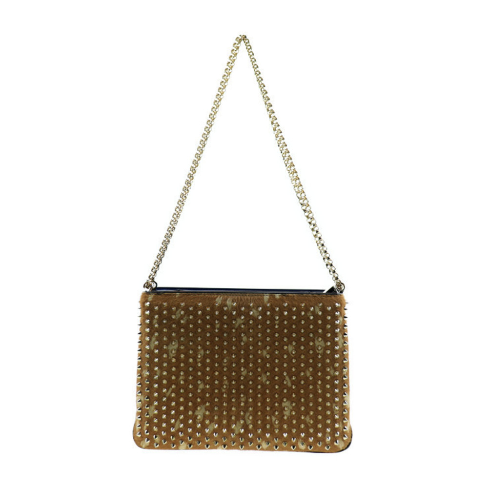 Christian Louboutin Trilby Studs Harako Leather Beige Blue